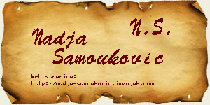 Nadja Samouković vizit kartica